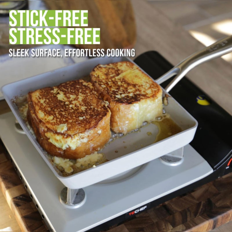 TECHEF - CeraTerra Ceramic Nonstick Tamagoyaki Japanese Omelette Pan/Egg Pan Skillet, (PTFE, PFAS, and PFOA Free), Induction-Ready, Made in Korea - Image 2